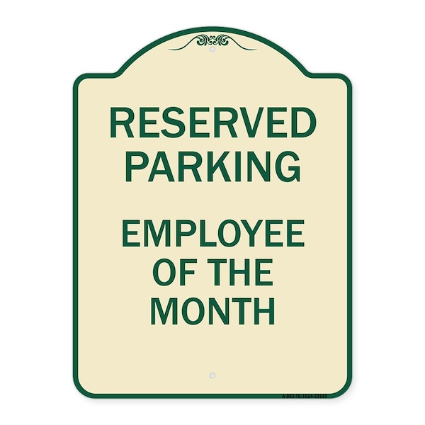 Signmission Reserved Parking Employee of Month Heavy-Gauge Aluminum Architectural Sign, 24" x 18", TG-1824-23149 A-DES-TG-1824-23149 - main